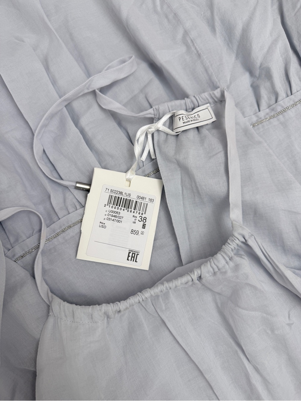 Peserico Pure cotton voile midi dress in size 2 - Picture 4 of 4
